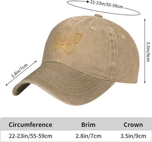 فراشة النمر المتعثرة قابل للتعديل غسلها الدنيم الرجال أبي سائق شاحنة قبعة البيسبول قبعة للرجال in Kuwait