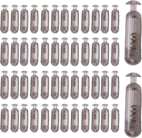 VGEBY 50pcs/Box 15mm Fishing Rattles Shake Fishing Lure Bait Insert Tube Rattles for Soft Fish in Saudi Arabia
