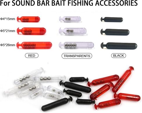 VGEBY 50pcs/Box 15mm Fishing Rattles Shake Fishing Lure Bait Insert Tube Rattles for Soft Fish in Saudi Arabia