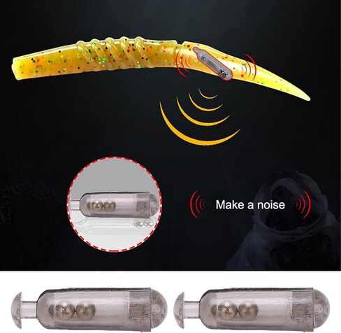 VGEBY 50pcs/Box 15mm Fishing Rattles Shake Fishing Lure Bait Insert Tube Rattles for Soft Fish in Saudi Arabia