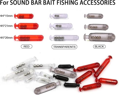 VGEBY 50pcs/Box 15mm Fishing Rattles Shake Fishing Lure Bait Insert Tube Rattles for Soft Fish in Saudi Arabia