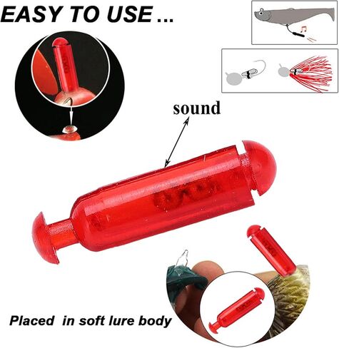 VGEBY 50pcs/Box 15mm Fishing Rattles Shake Fishing Lure Bait Insert Tube Rattles for Soft Fish in Saudi Arabia
