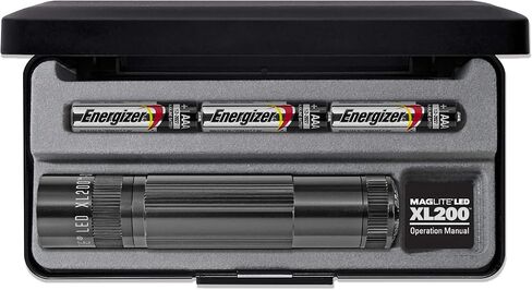 Maglite XL200 LED 3-Cell AAA Flashlight in Presentation Box, Gray in Saudi Arabia