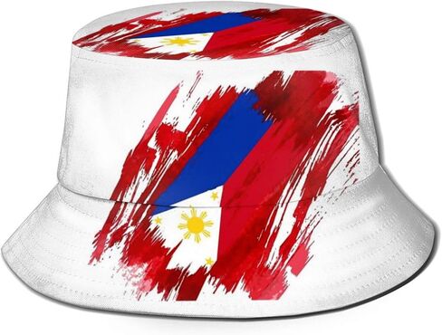 Philippines Flag Bucket Hat Filipino Hat Wide Brim Packet Fisherman Cap Travel Beach Sun Hat Outdoor for Women Men in Saudi Arabia