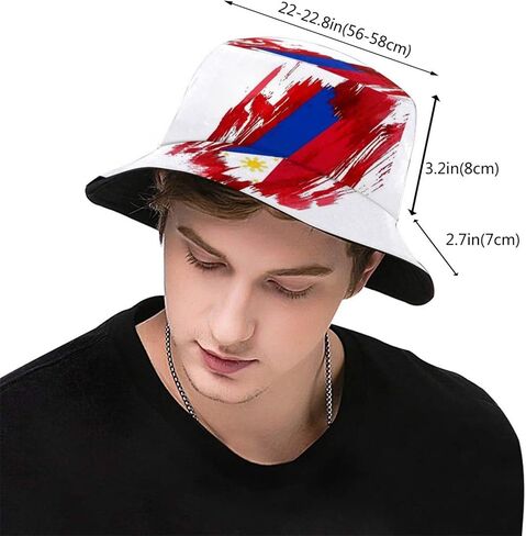 Philippines Flag Bucket Hat Filipino Hat Wide Brim Packet Fisherman Cap Travel Beach Sun Hat Outdoor for Women Men in Saudi Arabia