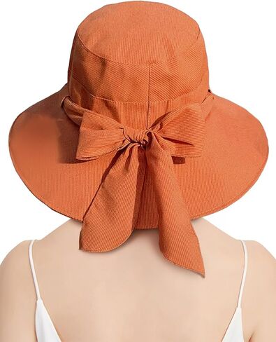 Wide Brim Sun Hat Packable Bucket Hat for Women UV Sun Protection Fisherman Hats Beach Cap in Kuwait