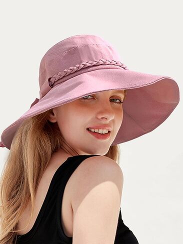 Wide Brim Sun Hat Packable Bucket Hat for Women UV Sun Protection Fisherman Hats Beach Cap in Saudi Arabia