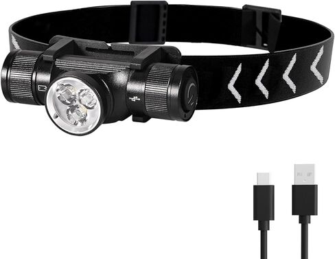 APLOS H330 Headlamp Flashlight Rechargeable - 1500 Lumen LED Headlight, Waterproof Motion Head Lamp Ultra-Light Bright, 5 Modes for Outdoor Camping Running Cycling Fishing in Kuwait