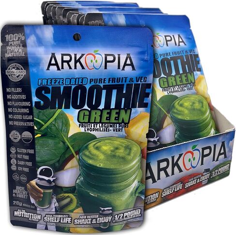 Arkopia Freeze Dried Smoothies - Tropic 12 Pack | Sweet Tropical Fruit | $4.99/Smoothie | Pure, Raw, Whole, & Natural | Just add water & enjoy a fresh smoothie | All the nutrition as fresh | BB date 2049-01 | Tropic 12pk in Saudi Arabia
