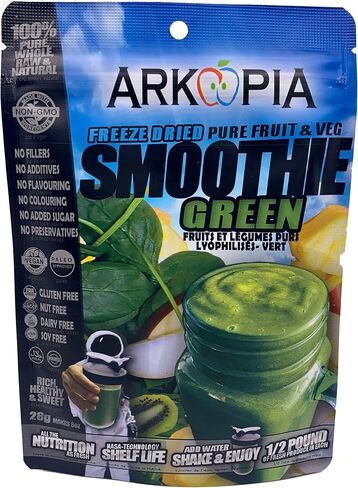 Arkopia Freeze Dried Smoothies - Tropic 12 Pack | Sweet Tropical Fruit | $4.99/Smoothie | Pure, Raw, Whole, & Natural | Just add water & enjoy a fresh smoothie | All the nutrition as fresh | BB date 2049-01 | Tropic 12pk in Saudi Arabia