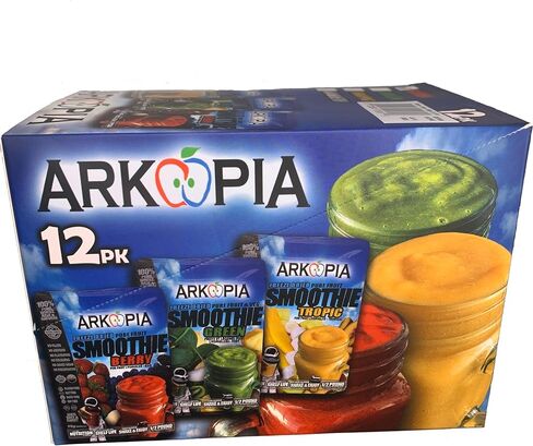 Arkopia Freeze Dried Smoothies - Tropic 12 Pack | Sweet Tropical Fruit | $4.99/Smoothie | Pure, Raw, Whole, & Natural | Just add water & enjoy a fresh smoothie | All the nutrition as fresh | BB date 2049-01 | Tropic 12pk in Saudi Arabia