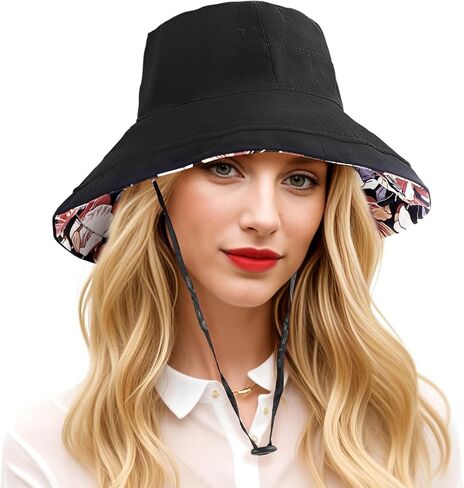 قبعة دلو أنيقة مطوية من DOCILA للنساء من القطن العادي خفيفة الوزن قبعات صياد قابلة للطي أقنعة الشمس in Kuwait