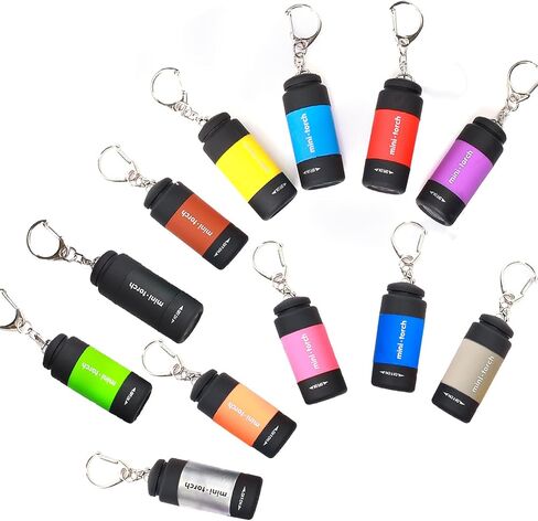 مصابيح يدوية صغيرة بسلسلة مفاتيح قابلة لإعادة الشحن عبر USB، مشاعل LED صغيرة ملونة للأطفال/الكبار للتخييم والمشي لمسافات طويلة، مصابيح جيب مقاومة للماء لحقيبة الظهر/الحزام، (3 عبوات) in Kuwait