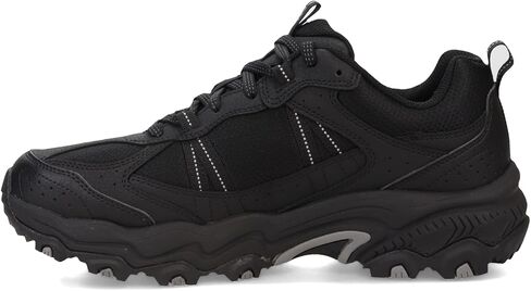 Skechers Men's, Stamina AT - Upper Stitch Hiking Shoe - Wide Width Black/Black in Saudi Arabia