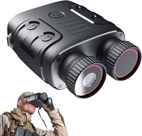 Night Vision Goggles 2.4" LCD Display Infrared Binoculars with 5X Digital Zoom 1080P Night Vision Goggles black in Kuwait