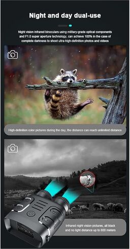 Night Vision Goggles 2.4" LCD Display Infrared Binoculars with 5X Digital Zoom 1080P Night Vision Goggles black in Kuwait