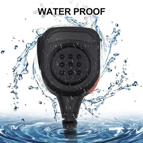 WODASEN Waterproof Radio Speaker Mic Walkie Talkie Microphone Handheld Shoulder Lapel Mic for Hytera BD502 BD502i BD552i BD612i PD402i PD482i PD562i PD502 PD502i TC-508 RCA RDR2500 (128, Black) in Saudi Arabia