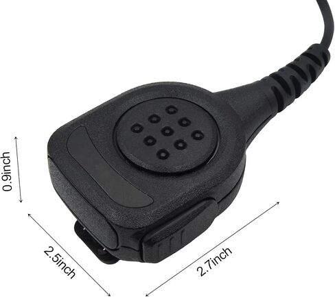 WODASEN Waterproof Radio Speaker Mic Walkie Talkie Microphone Handheld Shoulder Lapel Mic for Hytera BD502 BD502i BD552i BD612i PD402i PD482i PD562i PD502 PD502i TC-508 RCA RDR2500 (128, Black) in Saudi Arabia