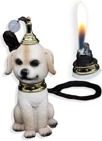 Wheeled Kerosene Lighter, Cool, Vintage Dog Car Charm, Classic Sand Wheel, Windproof Lighter, Unique Gift for Men in Saudi Arabia