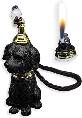 Wheeled Kerosene Lighter, Cool, Vintage Dog Car Charm, Classic Sand Wheel, Windproof Lighter, Unique Gift for Men in Saudi Arabia