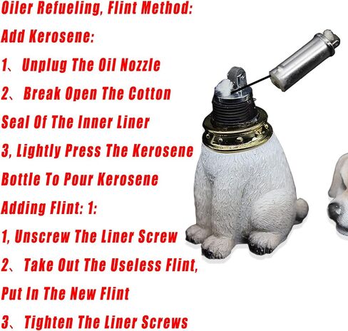 Wheeled Kerosene Lighter, Cool, Vintage Dog Car Charm, Classic Sand Wheel, Windproof Lighter, Unique Gift for Men in Saudi Arabia