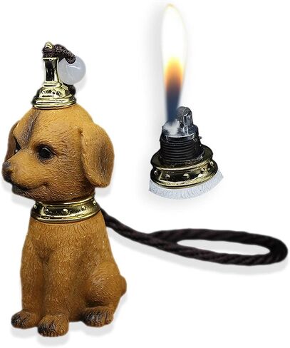 Wheeled Kerosene Lighter, Cool, Vintage Dog Car Charm, Classic Sand Wheel, Windproof Lighter, Unique Gift for Men in Saudi Arabia