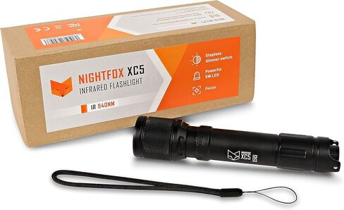 مصباح يدوي بالأشعة تحت الحمراء نايت فوكس XC5 | ضوء الأشعة تحت الحمراء لأجهزة الرؤية الليلية | 5 واط أوسرام 4715AS LED | دائرة محدثة لشعاع واضح تمامًا (الطول الموجي 940 نانومتر) in Kuwait