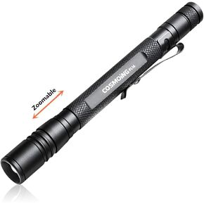 LED Pen Light Flashlight, 3 Modes Pocket Pen Flashlight with Adjustable Focus, Powered by 2AAA Battery(Not Include) Waterproof Perfect for Emergency, Inspection, Repair
