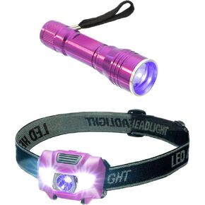 Everyday Survivor Black Light/White LED Headlamp and Black Light Flashlight - ES-UV395-2