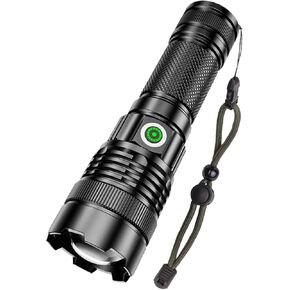 MODOAO LED Flashlights Super Bright Handheld Flashlights with 4 Modes Zoomable Beam -USB Changing Camping Flashlights Powerful and Bright for Outdoor Use
