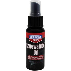 Birchwood Casey Renewalube Gun Oil | Biodegradable Anti-Corrosion High-Viscosity Gun Lubricant for Friction Reduction & Gun Parts Protection, 2-Ounce Pump Spray