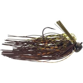 Football Mop Jig with Living Rubber Skirting, Weed Guard & Bait Keeper | Durable Chip-Resistant Bass Fishing Bait