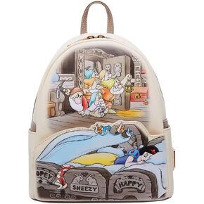 Loungefly Disney Snow White and the Seven Dwarfs Bed Sleeping Womens Backpack