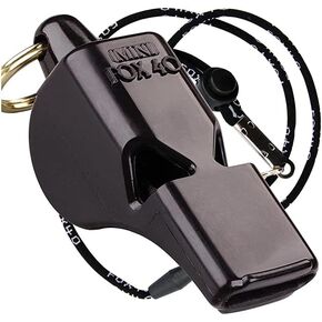 Original Fox 40 Mini Whistle with Lanyard, Black