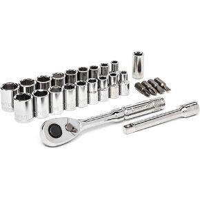 Crescent 25 Pc 1/4" Drive 6 Point SAE/Metric Mechanics Tool Set - CSWS1C