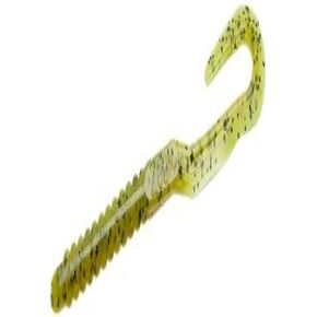 Zoom Bait Zoom U Tail Worm-Pack مكونة من 20 قطعة (ChartreusePumpkin، 6 بوصة)