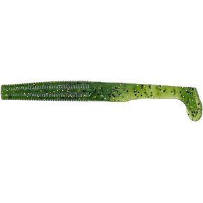 YAMAMOTO 4" Swimming Senko Soft Worm Paddle Tail Fishing Swim Bait Lures - 10 Pack, Fading Watermelon with Black & Small Gold Flake