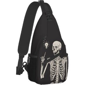 Sling Bag Backpack Women Men Crossbody Shoulder Chest Bag Unisex for Travel Casual Hiking with Adjustable Strap