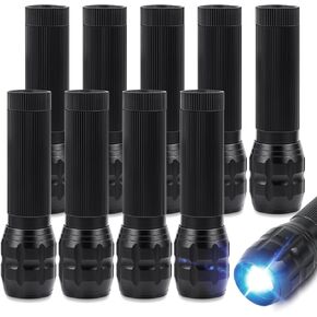 10 قطع 4.7 بوصة LED مصباح يدوي للطوارئ محمول باليد مجموعة مصابيح يدوية صغيرة معدنية ثقيلة مقاومة للماء مع 3 أوضاع بطاريات غير متضمنة للمنزل والحفلات والتخييم هدية انقطاع التيار الكهربائي لعيد الميلاد in Kuwait