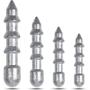 Nail Weights for Bass Fishing 45pcs Insert Pencil Sinkers Weights for Soft Plastic Worm Bait Lures, Wacky Rig and Neko Rig