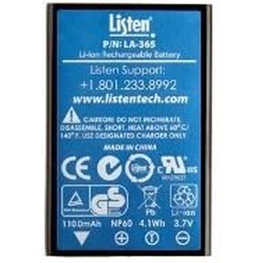 Listen LA-365 Replacement Rechargeable Li-ion Battery