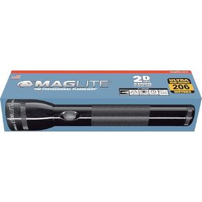 Maglite Heavy-Duty Incandescent 2-Cell D Flashlight in Display Box, Black