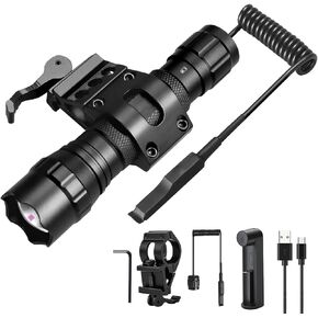 WINDFIRE IR Flashlight 940nm IR Illuminator Flashlight for Night Vision LED Infrared Tactical Hunting Picatinny Rail Mount IR Flashlights with Remote Pressure Switch (Used with Night Vision Devices)