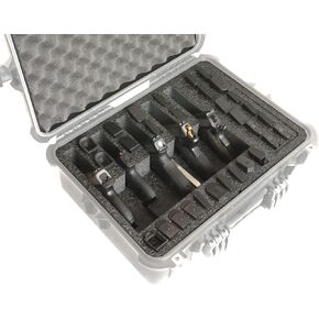 Case Club Foam Only to Fit Apache 4800 (Harbor Freight) - 5 Pistol & Accessory Foam Set