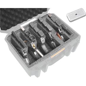 Case Club Foam Only: Fits Pelican Vault 300-5 Pistol Foam Set with Silica Gel Canister to Help Prevent Rust