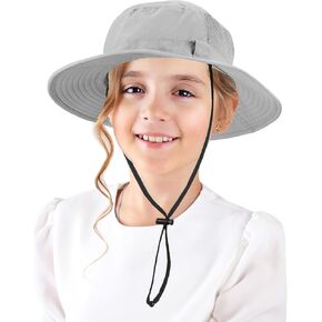 Solaris Kids Sun Hat UPF50+ Sun Protection, Large Mesh Super Breathable Travel Beach Play Bucket Hats for Girs Boys Teenagers