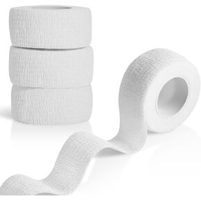 Golfers Grip Tape Golf Tape Athletic Tape for Fingers Bandage Golfer Prewrap Finger Tape Adhesive Elastic Tape Prevent Finger Blister Friction for Volleyball Basketball Sports, 5 Yards (4 Rolls)