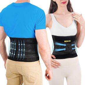 Back Brace for Men and Women Lower Back, Lumbar Support Belt Relieve Lower Back Pain with 8 Reinforce Bones,Scoliosis, Sciatica,Herniated Disc,Back Brace for Lifting at Work 04 Black-L