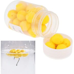 OriGlam 30pcs 14mm Carp Floating Baits, Soft Silicone Simulation Corn Fishing Baits, Fake Corn Soft Baits Imitation Carp Fishing Lures Corn Carp for Carp Fishing Rigs