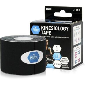 MED PRIDE Kinesiology Tape – Tan [2" x 16.4 Feet] Latex-Free Athletic Tape for Pain Relief, Injured Muscle Support - Therapeutic Sports Tape Stabilizes Knee, Muscle & Joints – 1 Uncut Roll